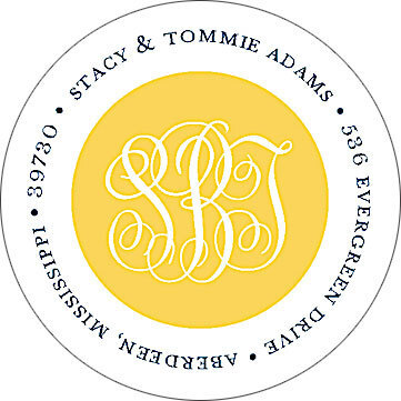 Marigold Round Address Labels